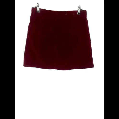 American Eagle  Outfitters Hi- Rise A-Line‎ Maroon Burgundy Skirt,Size 6 Corduroy