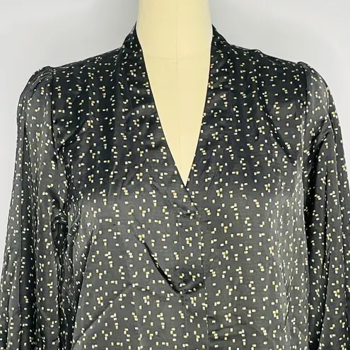 Prologue x Target Black Ground Dot Blouse- Pleated Cuffs- Size XL