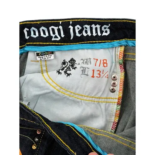 COOGI Bermuda Jeans Women's Juniors Embellished Colorful Mid Rise Size 7/8 31"