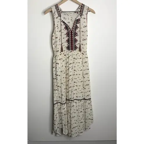 Ulla Johnson Leena Silk Embroidered Midi Dress Womens Size 0