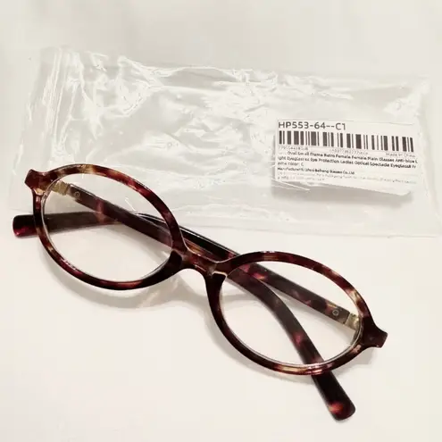 Miu sunglasses, Oval Glasses Frame Bluelight Glasses Brown