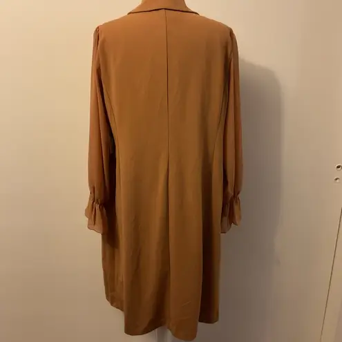 Shelby & Palmer 1. NWT Tan long sleeve double breasted blazer dress SZ 16 W