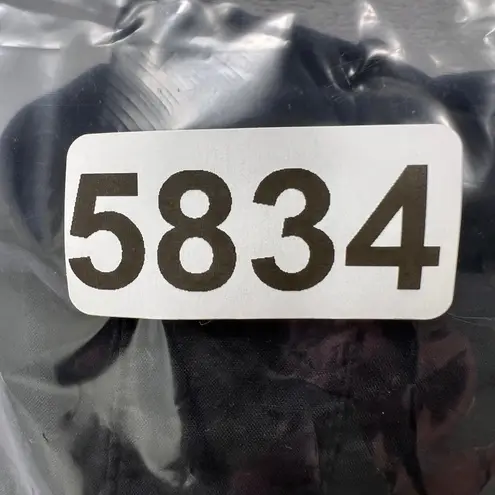 Bandolino Women Black Blouse Size 14 Button Down 3/4 Sleeve Eyelet Tie Waist Top