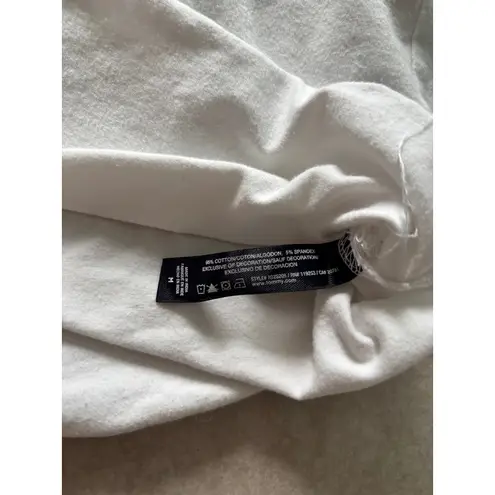 Tommy Hilfiger  Top Womens Medium‎ White Baby Tee Logo Retro Vintage Y2K Preppy - Image 6