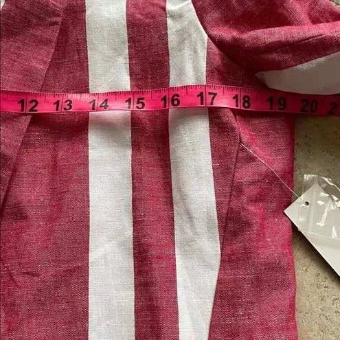 Badgley Mischka Striped Blazer Red White