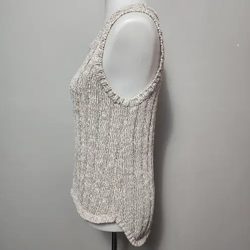 Ellen Tracy Sand Marled Crewneck Sweater Tank Size Medium