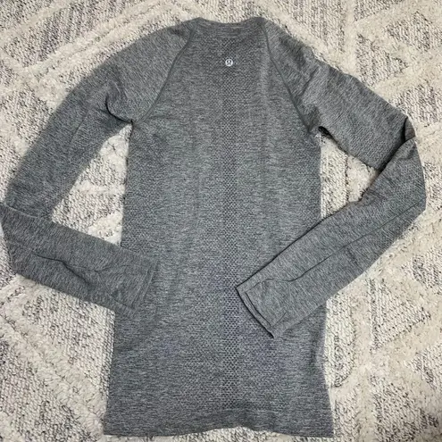 Lululemon Swiftly Tech Gray Long Sleeve Shirt Sz 2