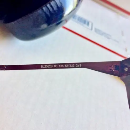 Balmain NEW BL2082b burgundy purple marble embossed round cateye sunglasses NWOT