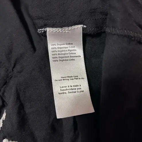 INDIA COLLECTION BY EMERSON FRY Bardo top embroidered black white XS