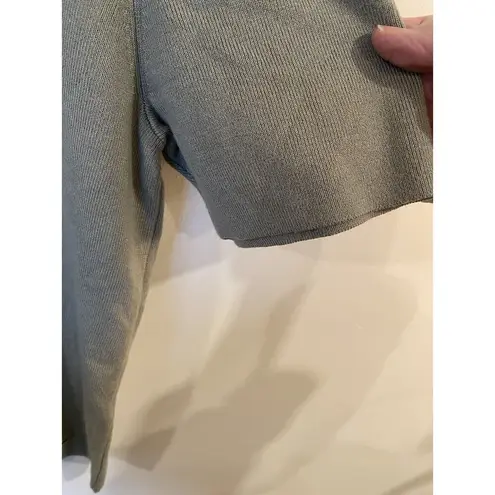 Tahari Mock Neck Sweater Short Sleeve Green Size XL NWT