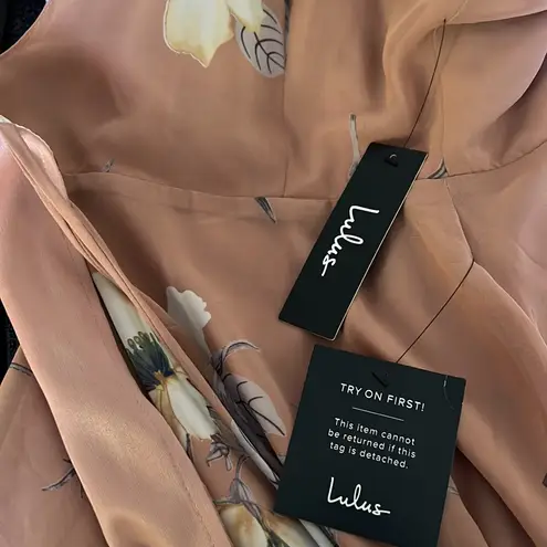 NWT. Lulus All Mine Rusty Rose Floral Print High