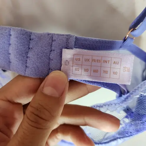 NWT Savage fenty Watercolor Tie Dye Half Cup Bra with Lace Blue Size undefined