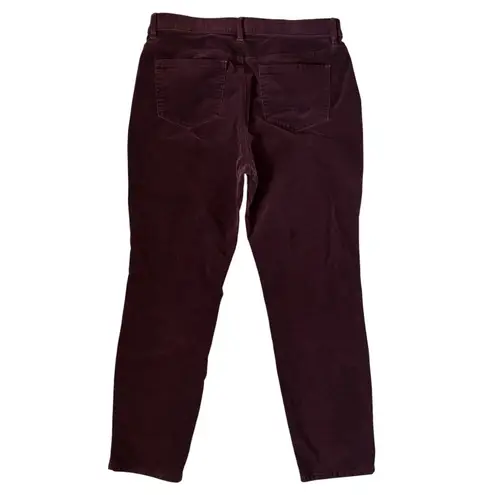 Women’s J. Jill brown burgundy slim leg corduroy pants size medium