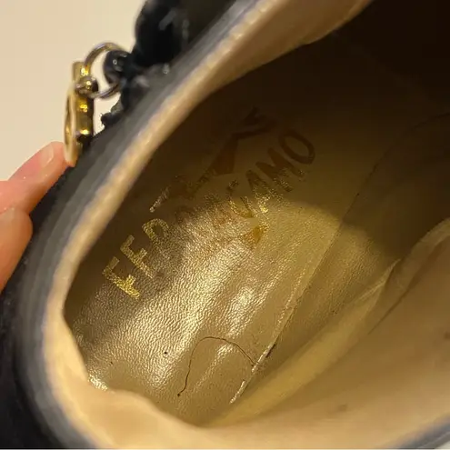 Salvatore Ferragamo Vintage black suede booties Size 6.5