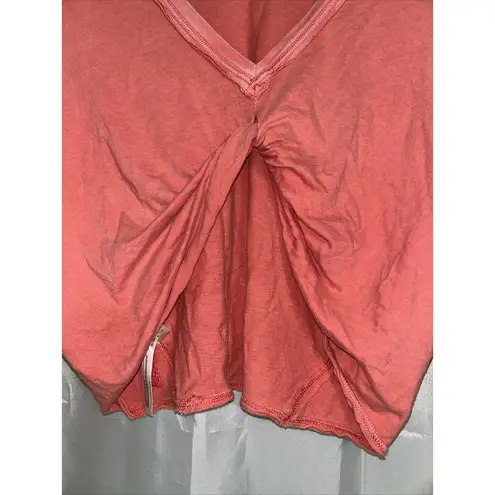 Free People FP Movement Two Way Convertible T Shirt. Distressed Red - Image 5