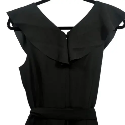 Banana Republic NWT  Ruffled Neck‎ Sleeveless Jumpsuit Black 2