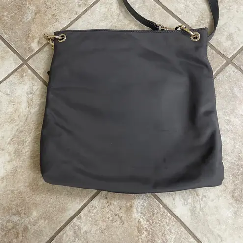 Henri Bendel Lg Gray Nylon JETSETTER Convertible Backpack Crossbody Gold Hardwar