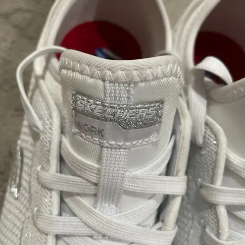 Skechers Work Women Comp Toe Shoes 9.5 White Air-Cooled Memory Foam Slip Resist