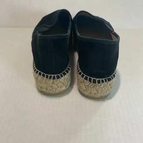 Anthropologie Gaimo Spain Platform Espadrilles Black Suede size 39