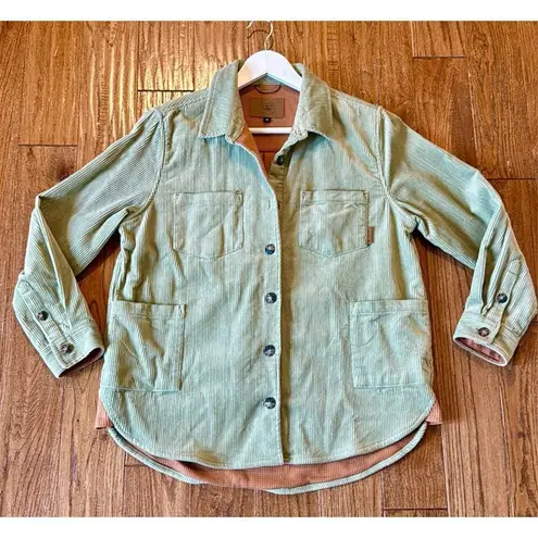 Levitate clothing Camden NWOT 2021 green corduroy jacket size small