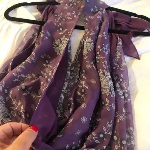 Ark & Co. FLORAL PURPLE SLEEVELESS OPEN BACK PEPLUM V NECK RUFFLE DETAIL TOP S