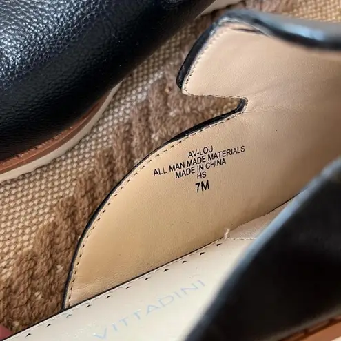 Adrienne Vittadini slip on black tan Mules size 7