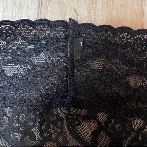 Victoria's Secret  Black Lace Floral Pattern Lingerie Slip Dress