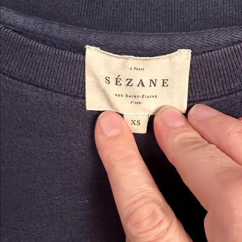 Sézane Sezane Amour women’s sweatshirt size Xsmall navy blue