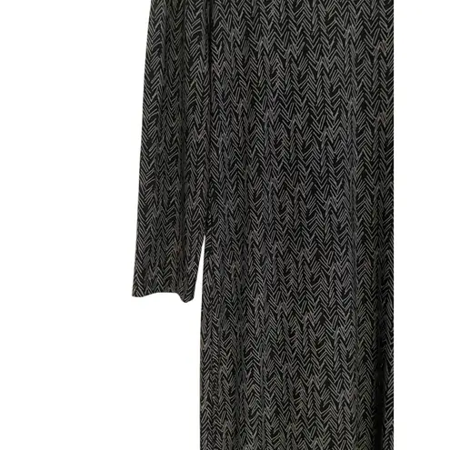 Norma Kamali KamaliKulture Turtleneck Sheath Midi Dress Size Large Herringbone