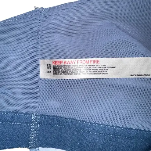 Free People NWT  Movement Double Take Printed Blue Crop Top in Floral Combo M