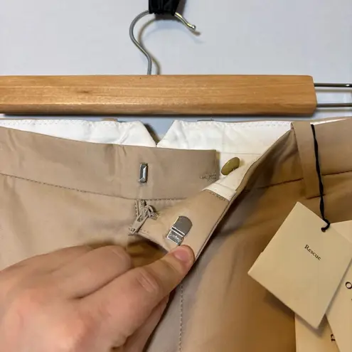 Sandro NWT Paris Women’s High Waisted Trouser E15 Prest Beige Cotton Pants-Sz 42