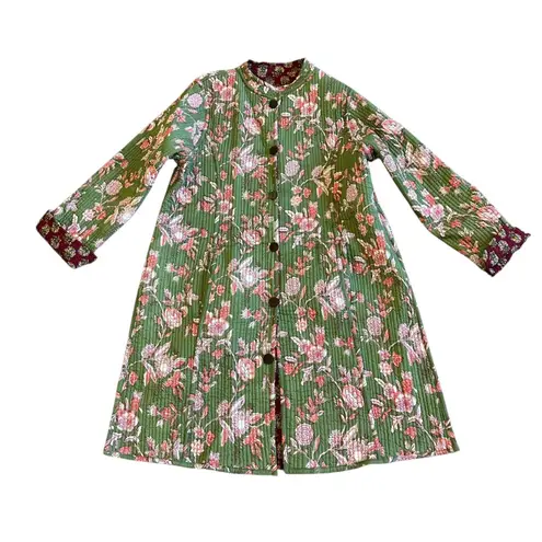 Winter Cotton Bohemian Reversible Quilted Jacket Long