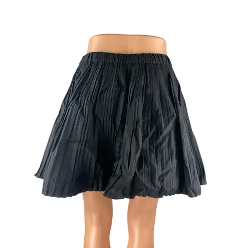 J.Crew Women's Black Pleated High Waisted Mini Flared Bubble A