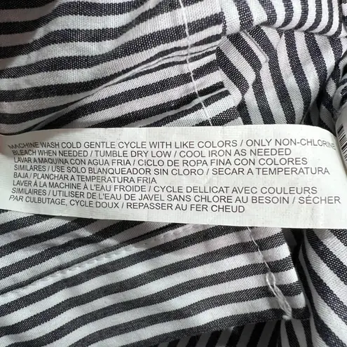 Eloquii Women's Black White Striped Long Sleeve Button Down Shirt Plus Size 18 - Image 3