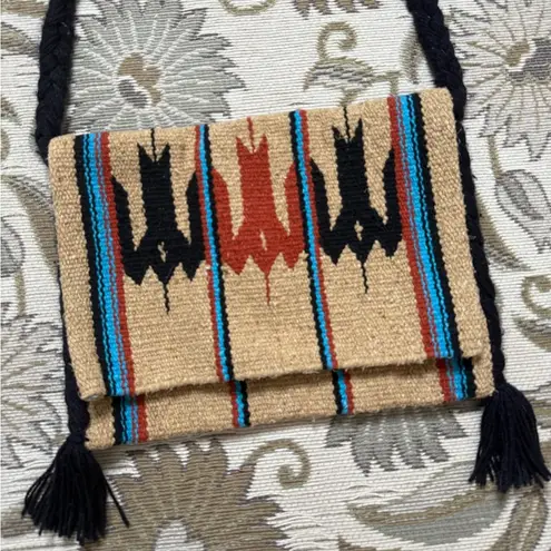 El Paso Saddleblanket Co Southwestern Tote Saddle Bag Boho Aztec Brown