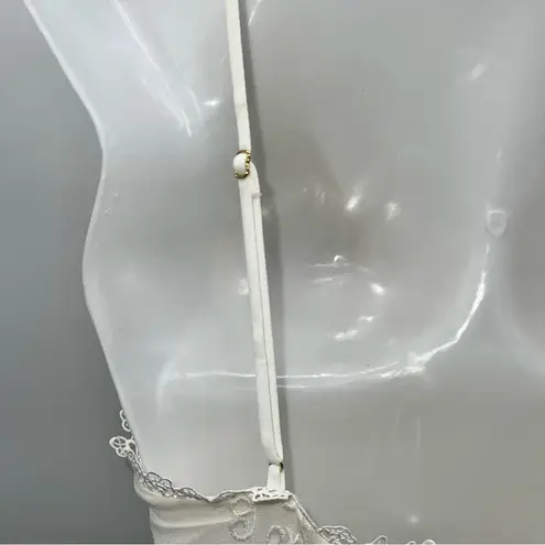 Zimmermann Off-White Women's Embroidered Eyelet Silk Romper w/Spaghetti Straps-0