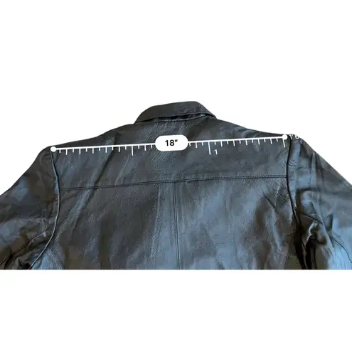 Atlantic Beach Long Collared Black Leather Trench Coat 1X NWT Streetwear Edgy