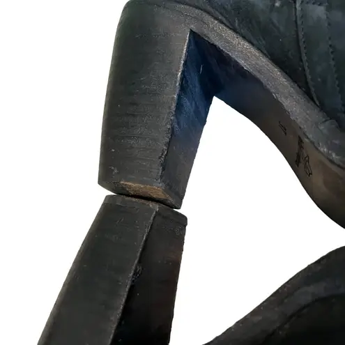 The Last Conspiracy AASE Waxed Distressed Black Leather Chelsea Ankle Boot Size 7