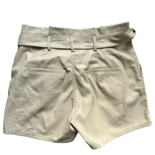 NWT Womens Sofia Vergara Jeans High Rise Tie Waist Faux Leather Shorts