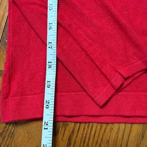 Vintage Y2K Red Knit Top With Satin Ribbon Bow & Trim Size undefined