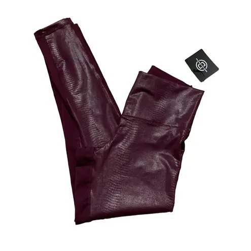 NWT DIY Define Your Inspiration Faux Leather Legging Cranberry Size Large Pink