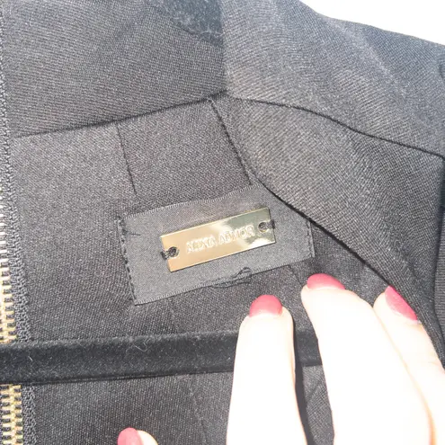 Alexia Admor Black Split Neck Shealth Midi Dress Size XS