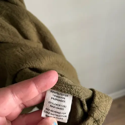 MINE boutique babydoll green puff sleeve square neck mini dress