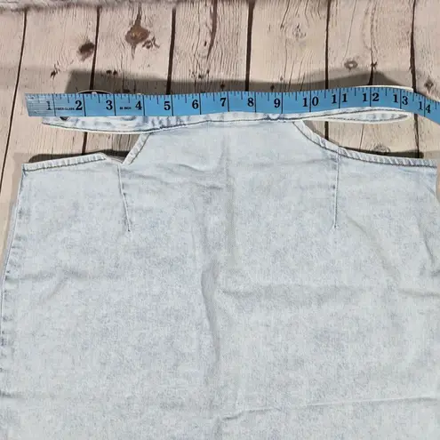 We Wore What Denim Cut Out Mini Skirt Super Light S NWT