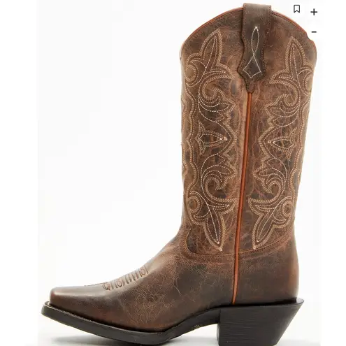 Shyanne Womens Jesse Performance Western Boots Brown Leather Sz 7 NWT Square Toe