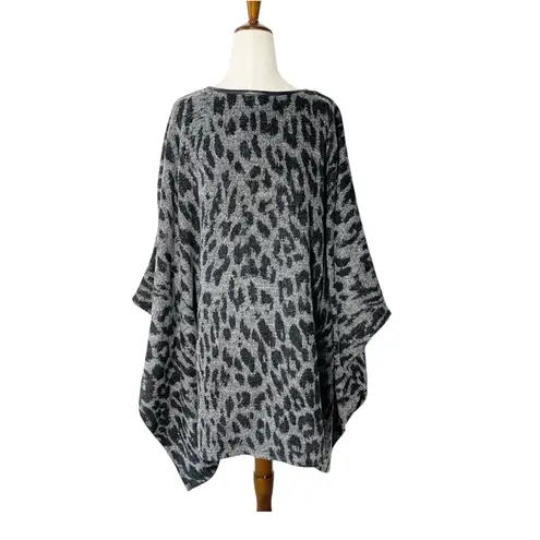Rafaella Leopard Animal Print Poncho