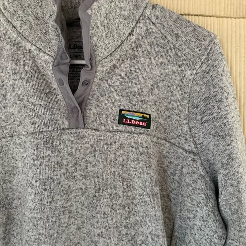 L.L. Bean Sweater Fleece Pullover Gray Size L