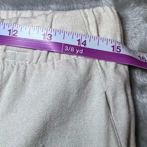 Julies & Leopold Linen Blend Drawstring Pants Womens Small Beige Lightweight Tan Size undefined