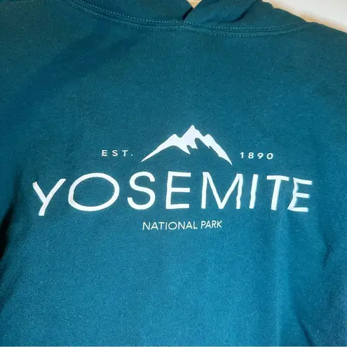 Cotton On  Teal Green Cropped Yosemite Long Sleeve  Hoodie L