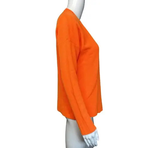 360 Cashmere  Sweater Womens XS Bright Orange 100% Cashmere Luxury Casual Preppy